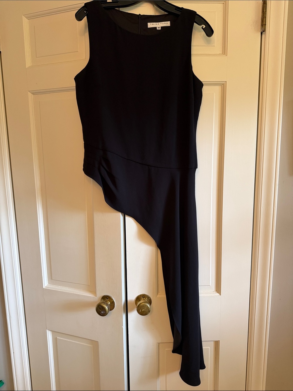 Trina Turk Asymmetric Black Sleeveless Top